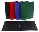 A4 polypropylene 2-ring file with matt cover, 20mm capacity, assorted colours